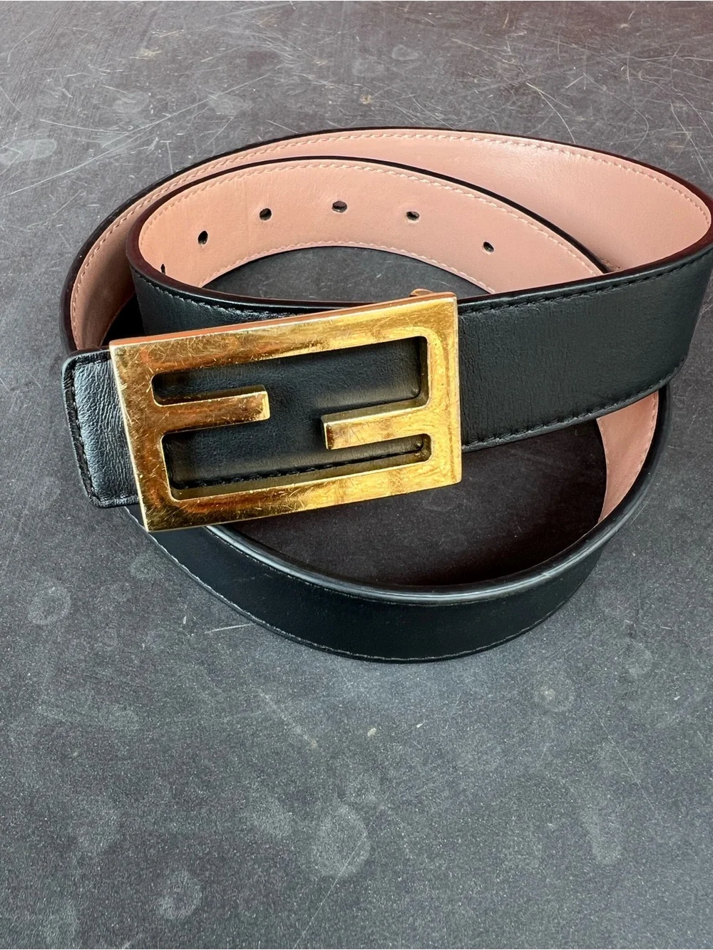 Fendi Baguette Reversible Belt (Authentic)